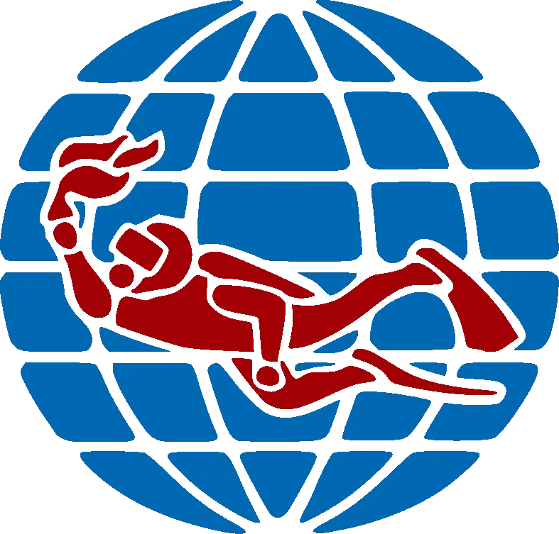 the globe graphic of the PADI logo